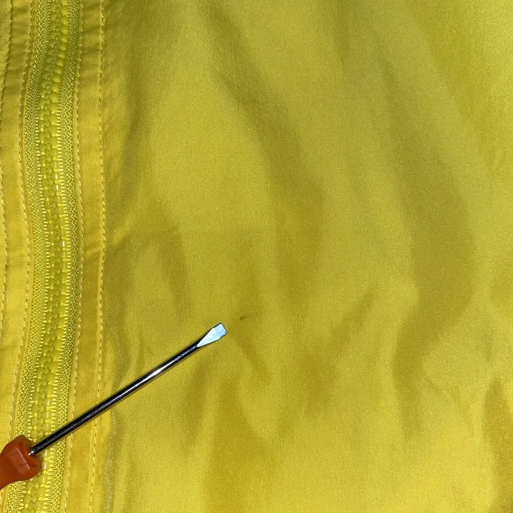 Vintage Adidas Track Jacket‎ Mens XL Yellow Full Zip Windbreaker Nylon Lined 90s